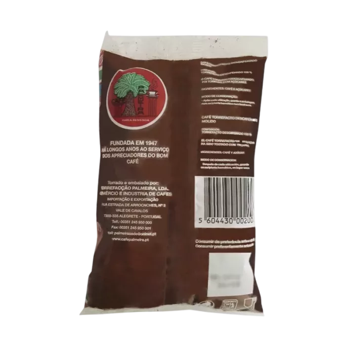 Café Palmeira Descafeinado Torrefacto Molido (250g)