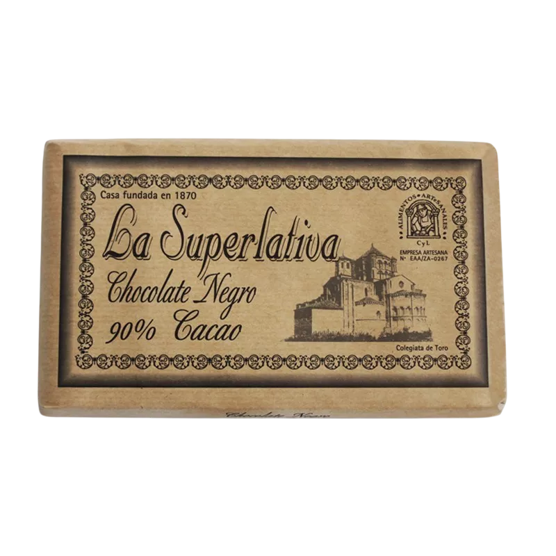 Chocolate Negro 90% Cacao "La Superlativa" (Sin Gluten)