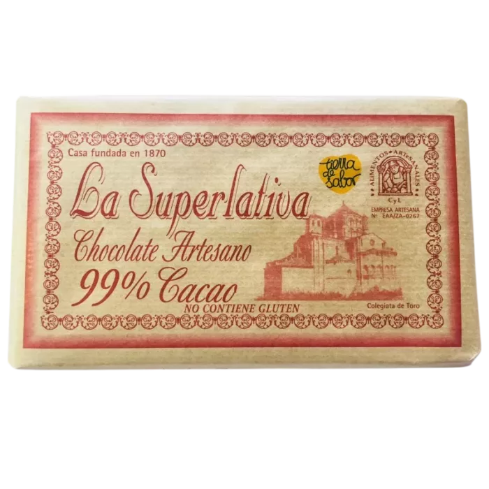 Chocolate Negro 90% Cacao "La Superlativa" (Sin Gluten)