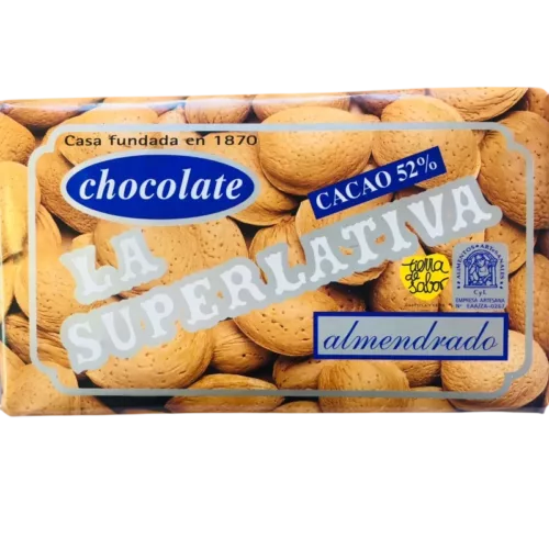 Chocolate Negro 52% con Almendras Marcona "La Superlativa" (Sin Gluten)