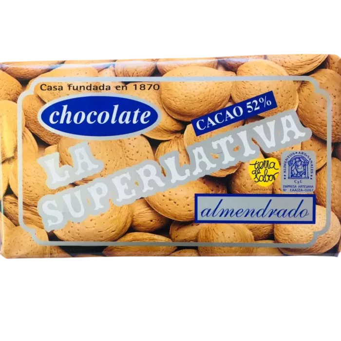 Chocolate Negro 52% con Almendras Marcona "La Superlativa" (Sin Gluten)