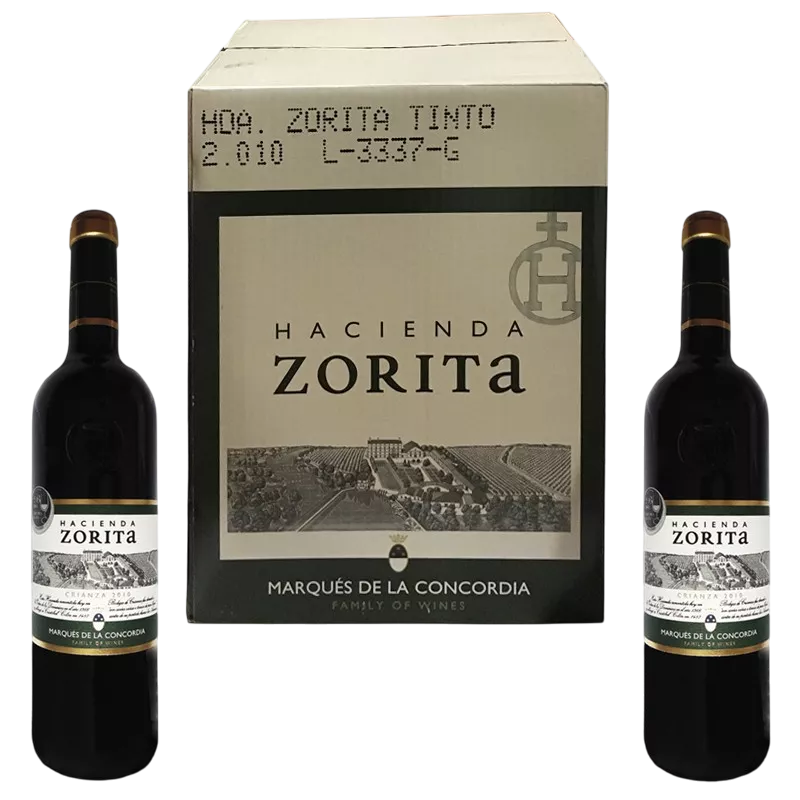 Caja de 6 Botellas de Vino Tinto Crianza Hacienda Zorita (D.O. Arribes)
