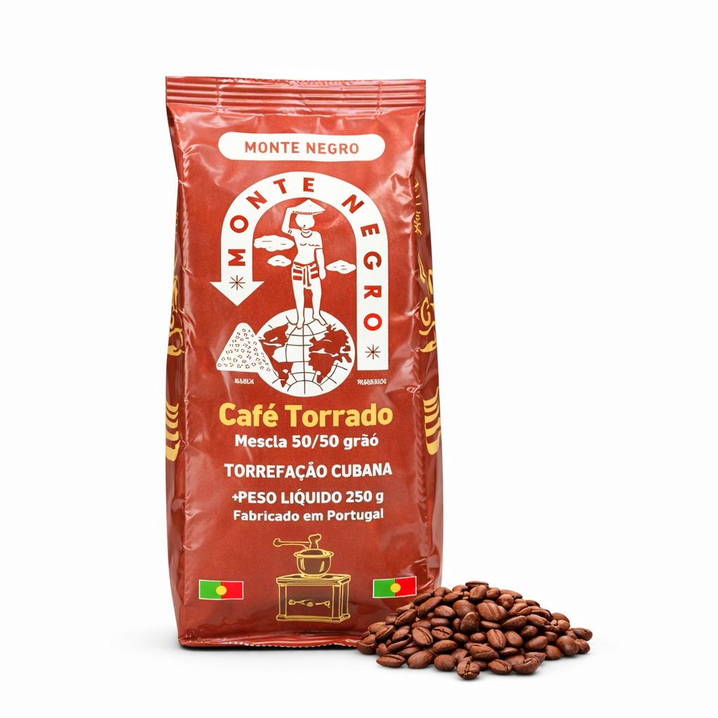 Paquete de café portugués Montenegro Superior mezcla grano - Sabor de Sayago