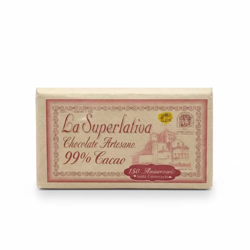 Chocolate artesano La Superlativa de Toro con 99% de cacao puro de alta intensidad.