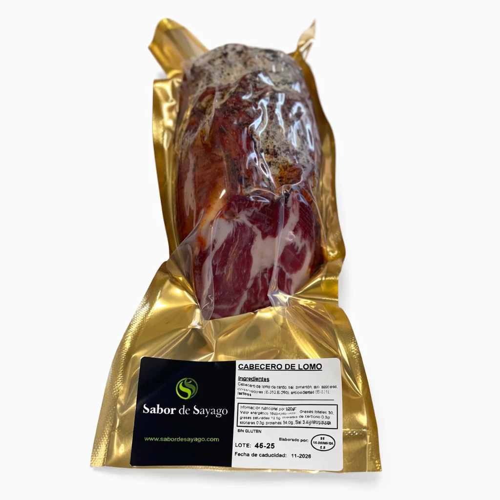 Cabecero de lomo bodega sin gluten ni lactosa.