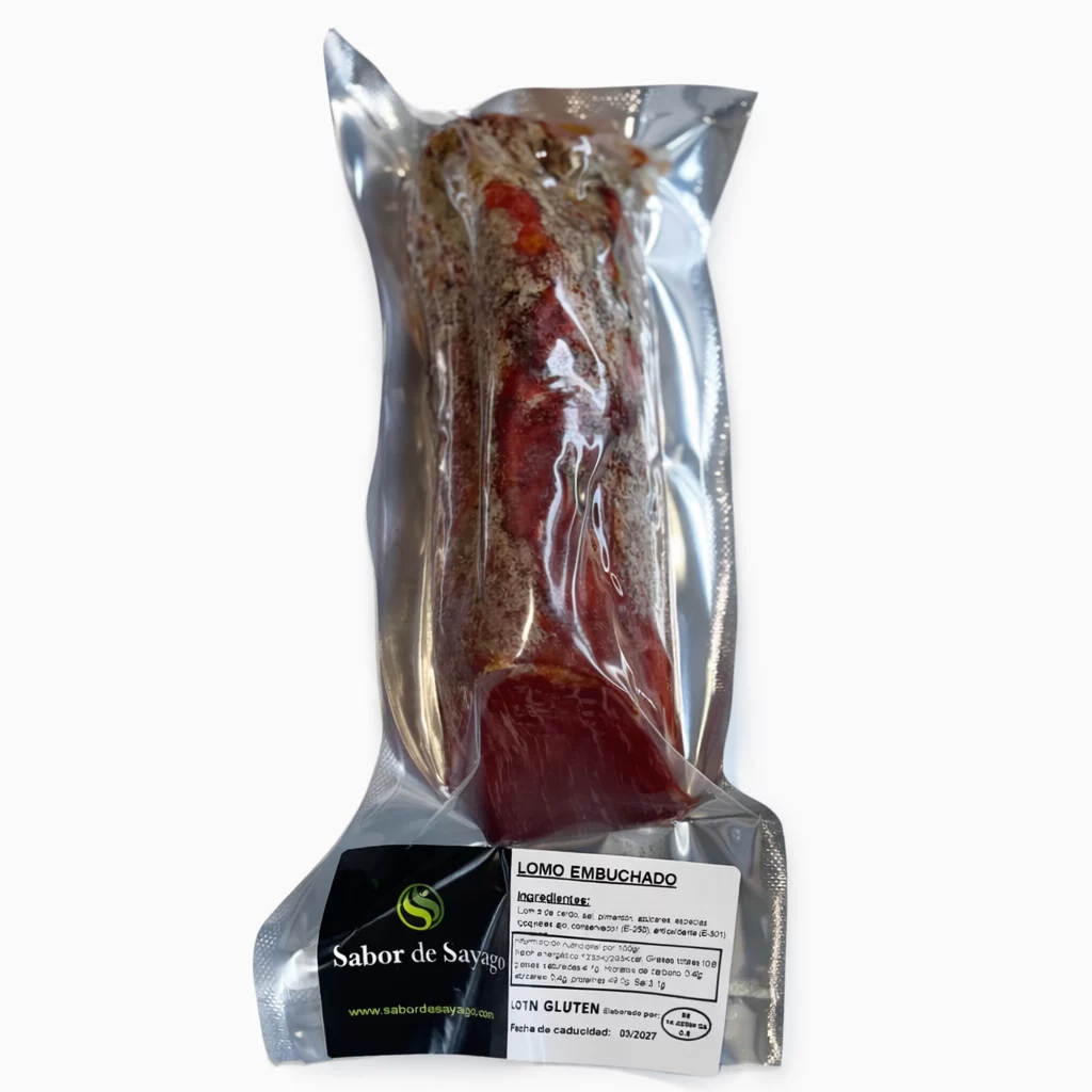 Lomo de bodega curado artesanalmente.