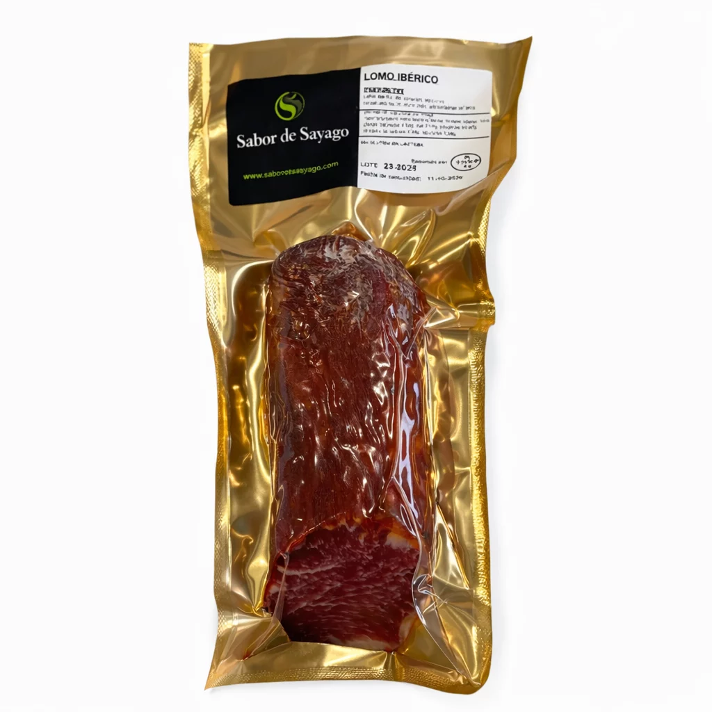 Lomo ibérico de bellota curado en Zamora.