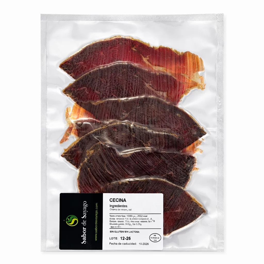 Cecina de vacuno curada de forma tradicional.