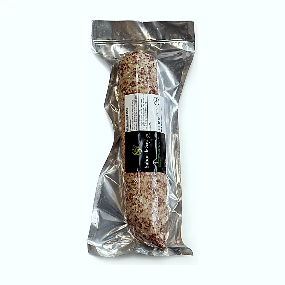 Salchichón ibérico artesano sin gluten ni lactosa.