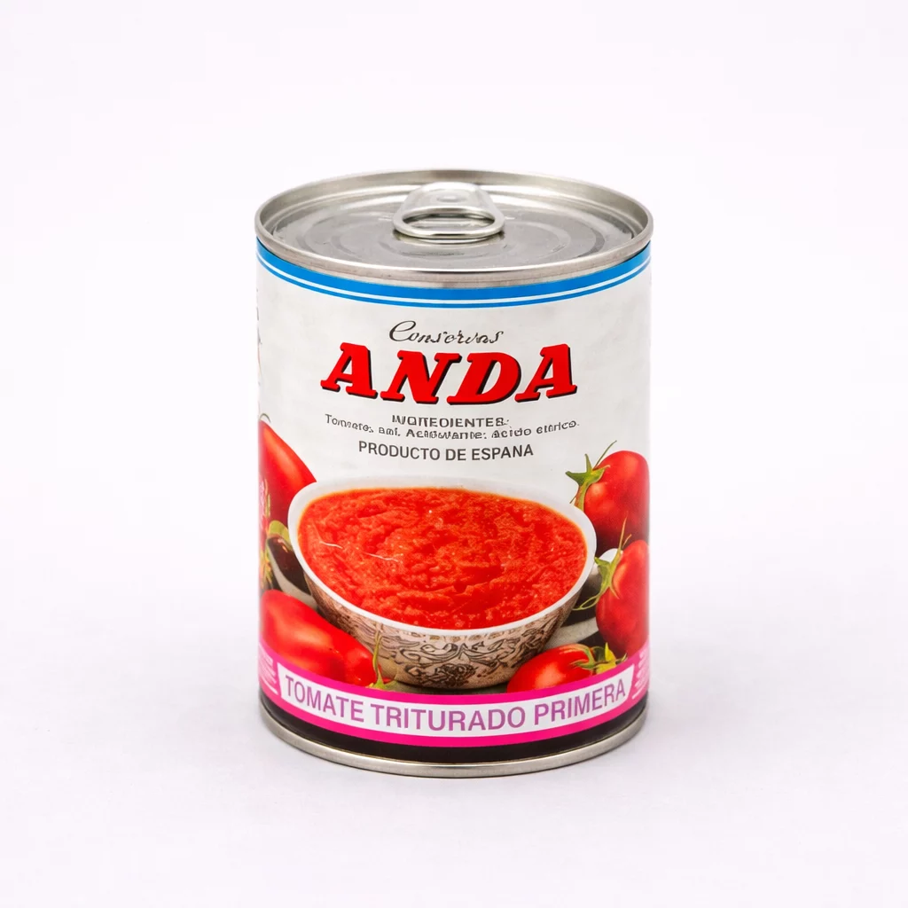 Tomate natural triturado de primera calidad Conservas Anda