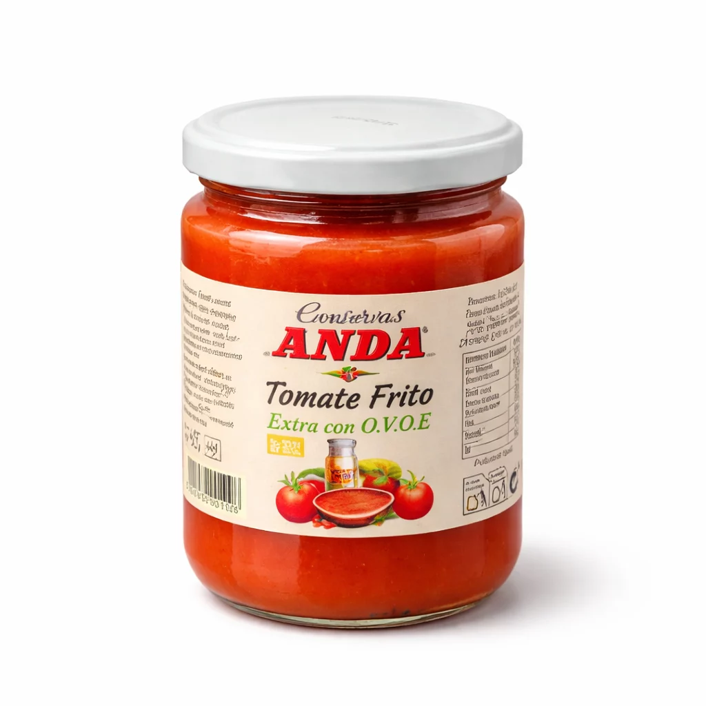 Tomate frito artesano con aceite de oliva virgen extra Anda