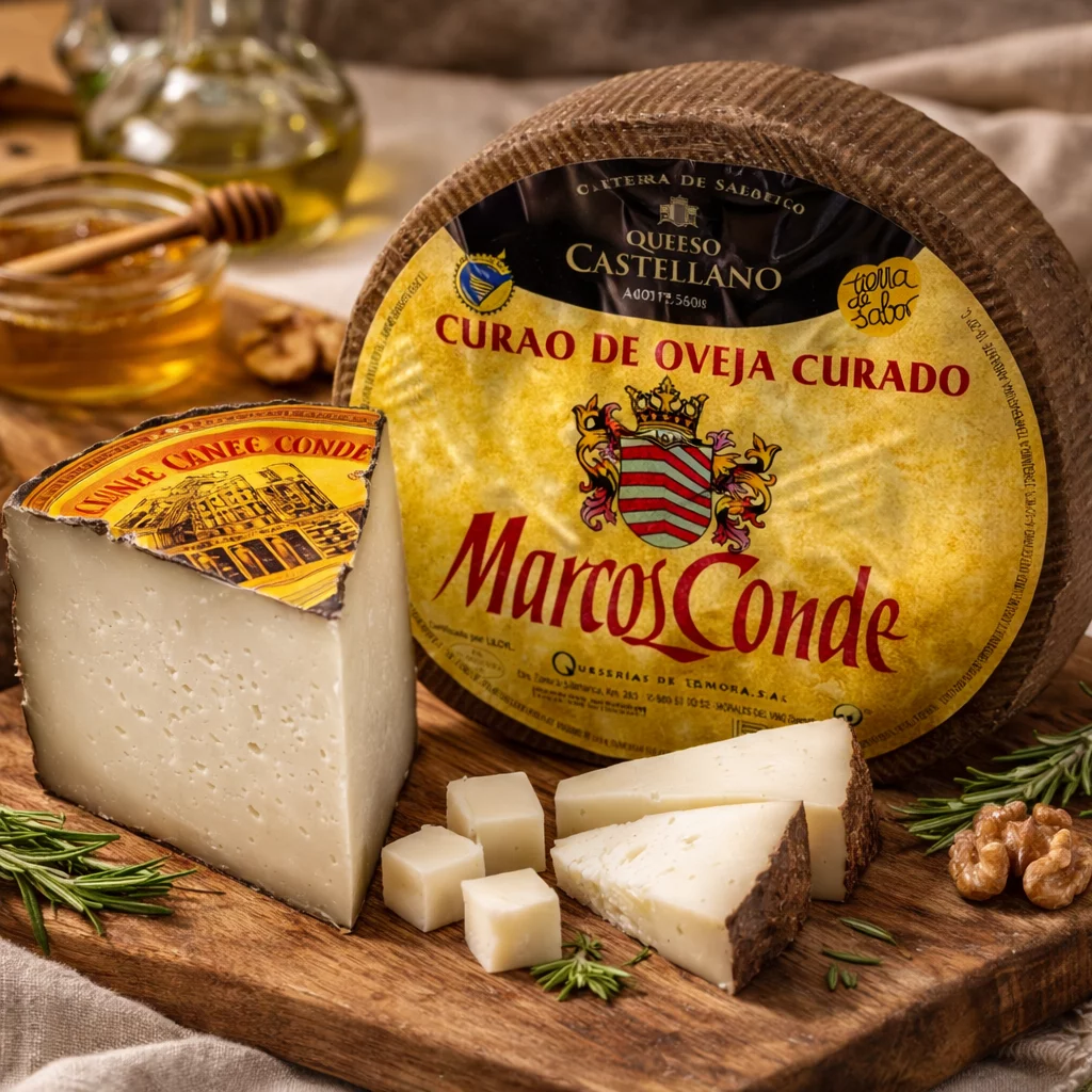 Brillo y pasta de calidad del queso de oveja Marcos Conde