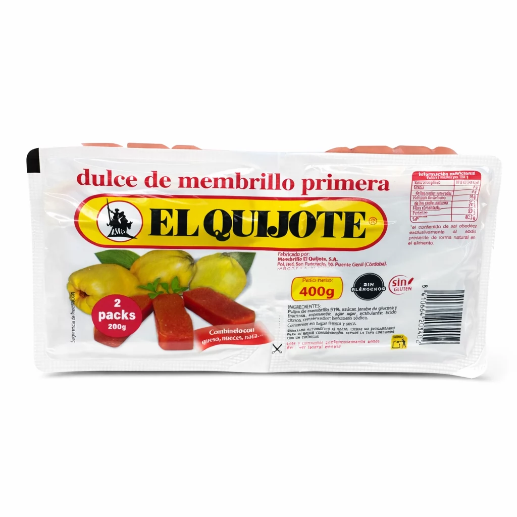 Bloque de dulce de membrillo El Quijote artesano de Zamora.