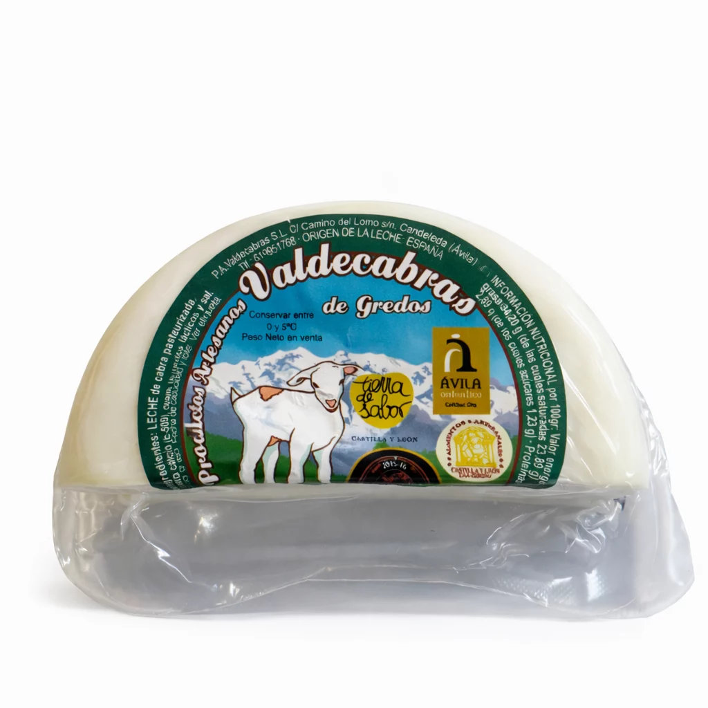 Queso de cabra Valdecabras natural artesano de Zamora.
