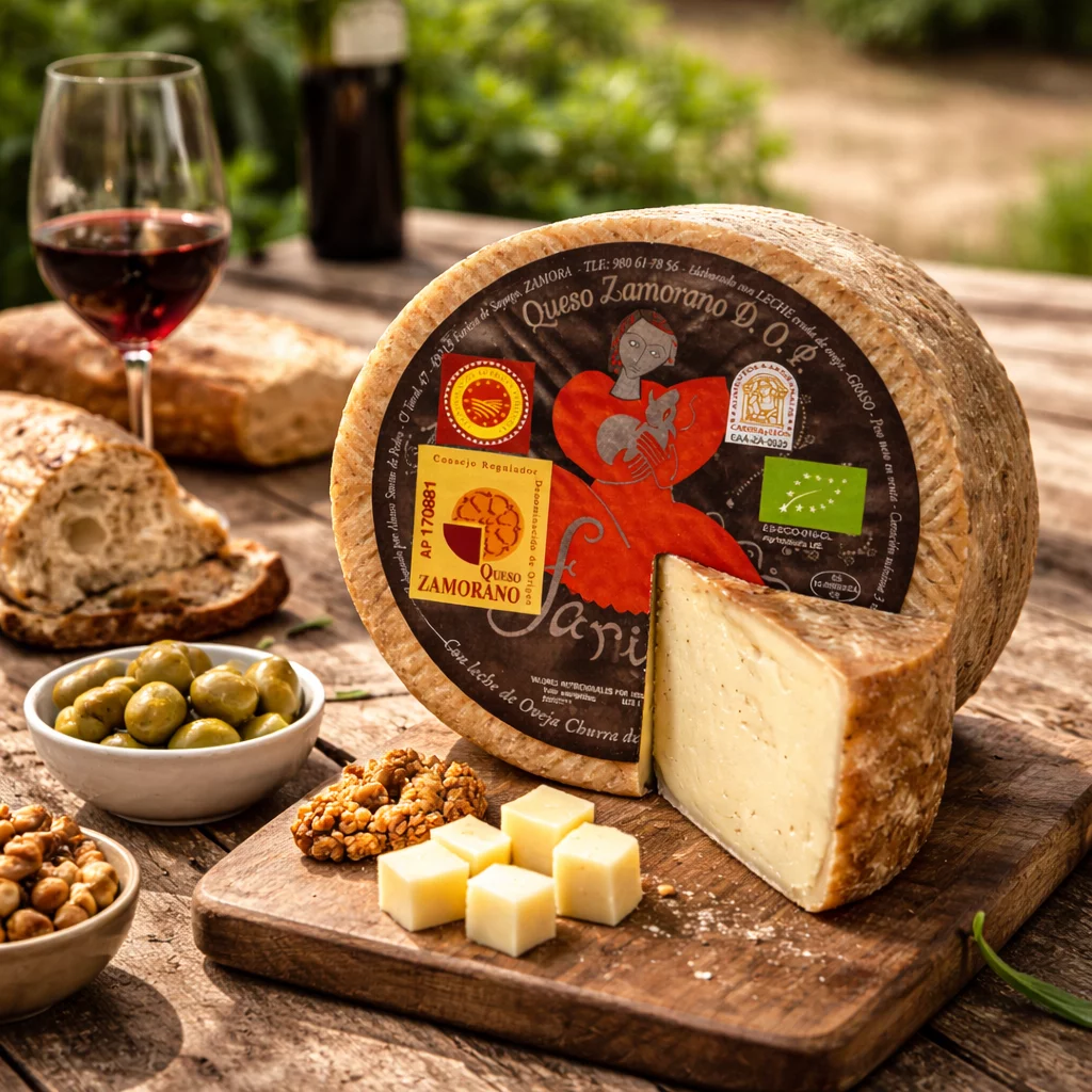 Veteado y maduración natural del queso eco de Sayago.