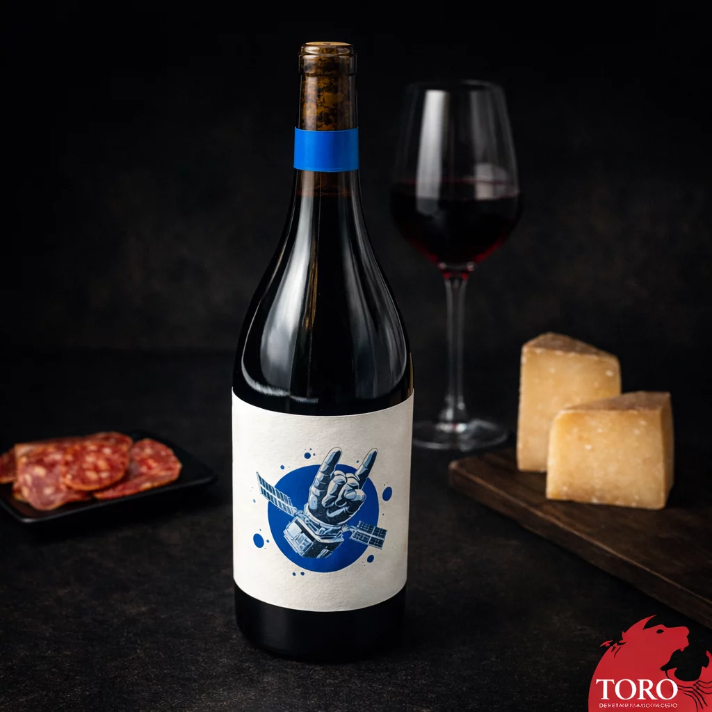 Armonía gastronómica de vino tinto Crianza Satélite maridado con un guiso tradicional.