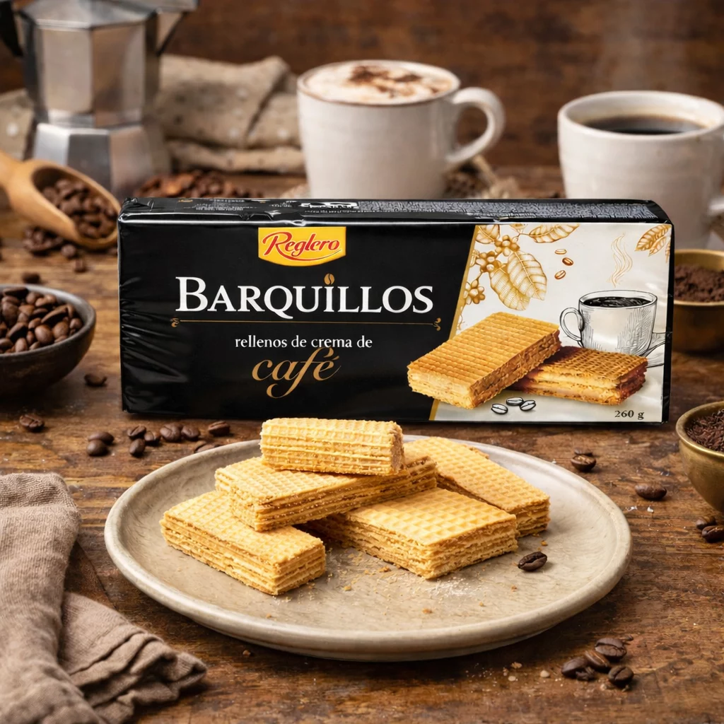 Postre de Barquillos Reglero con Crema o Helado