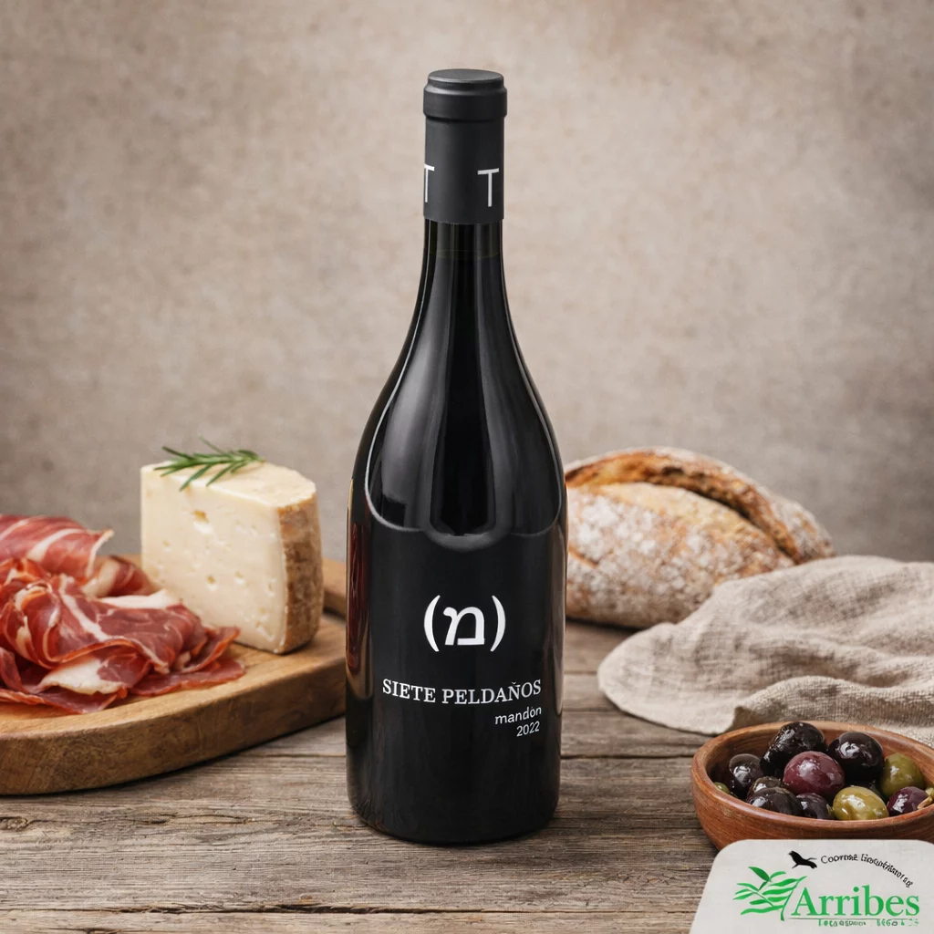 Copa de vino tinto elaborado con la uva autóctona y singular variedad Mandón.