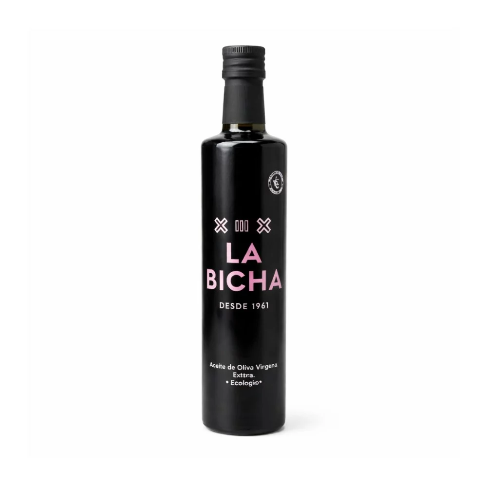 Botella de Aceite de Oliva Virgen Extra La Bicha variedad Manzanilla de Fermoselle