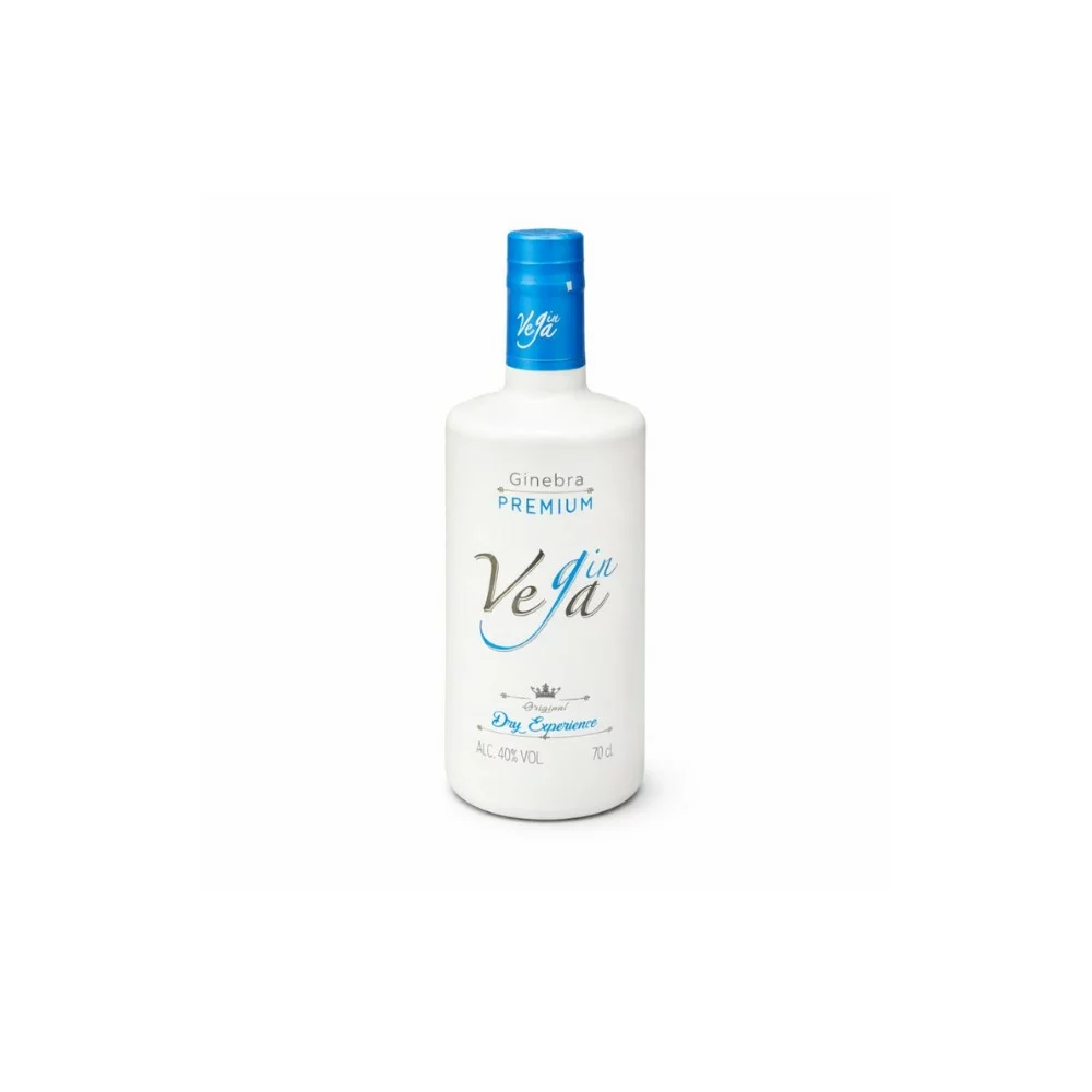 Botella de ginebra artesanal Premium Vega Gyn de Sabor de Sayago.