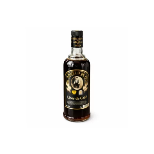 Botella de licor café artesanal El Abuelo de Vega de Sabor de Sayago.