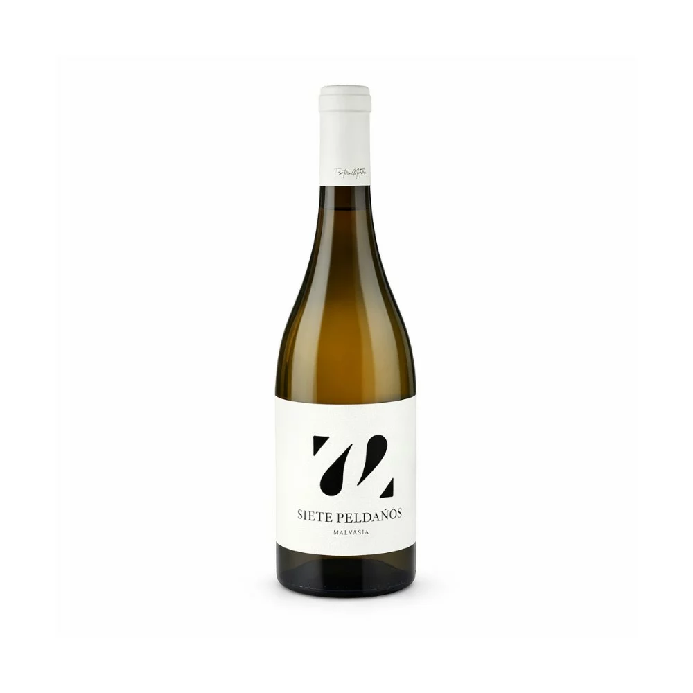 Botella de vino blanco Malvasía Siete Peldaños de Sabor de Sayago.