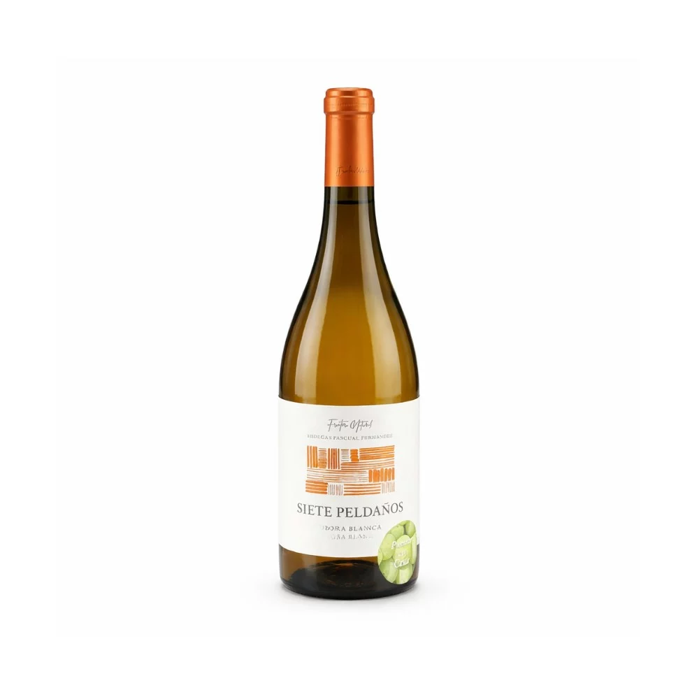 Botella de vino blanco Puesta en Cruz Siete Peldaños de Sabor de Sayago.