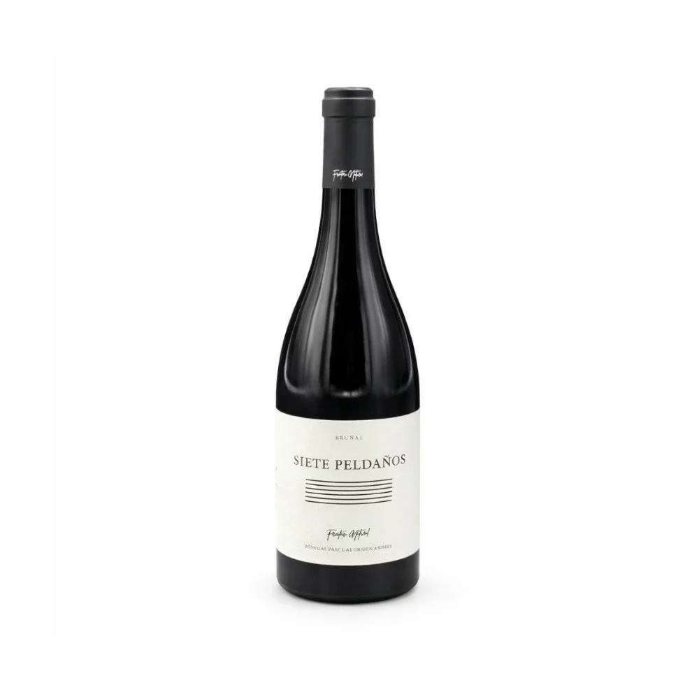 Botella de vino tinto Bruñal Siete Peldaños de Sabor de Sayago.