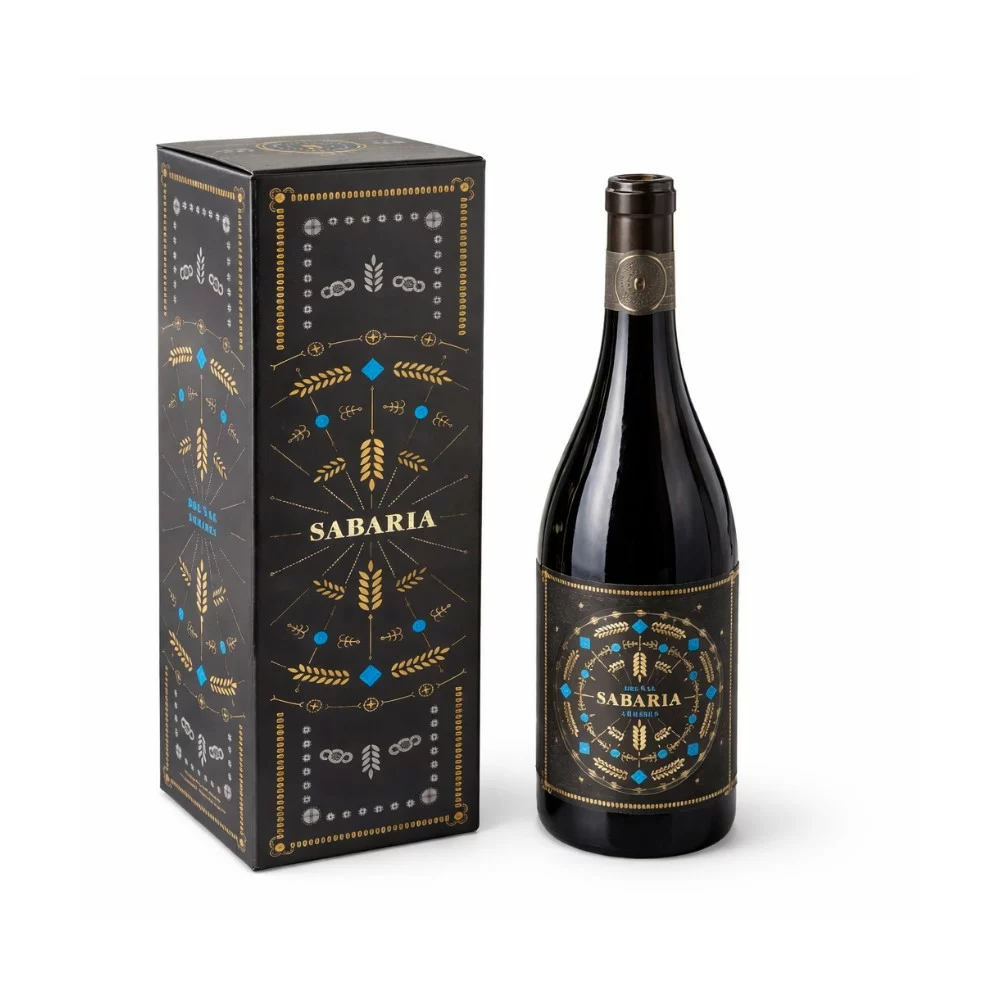 Botella de vino tinto Crianza Sabaría de Sabor de Sayago.