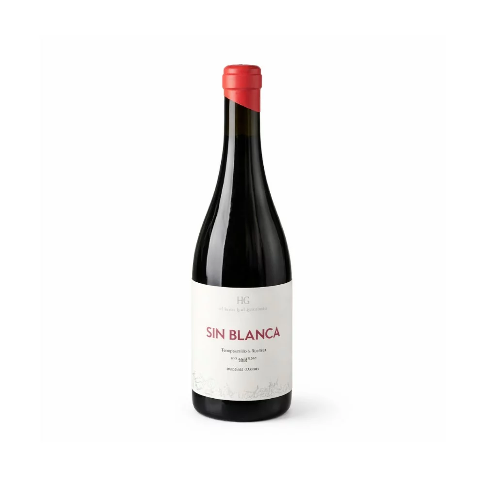 Botella de vino tinto Crianza Sin Blanca de Sabor de Sayago.