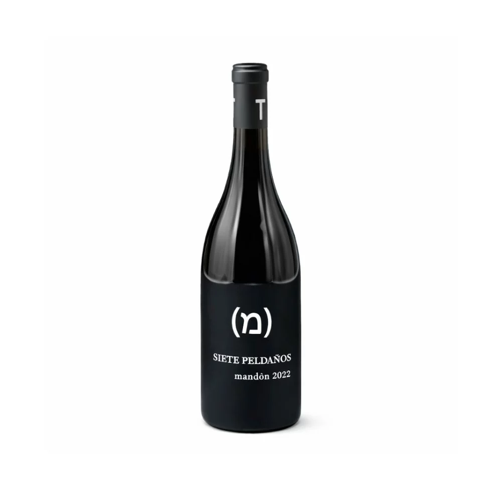 Botella de vino tinto Mandón Siete Peldaños de Sabor de Sayago.